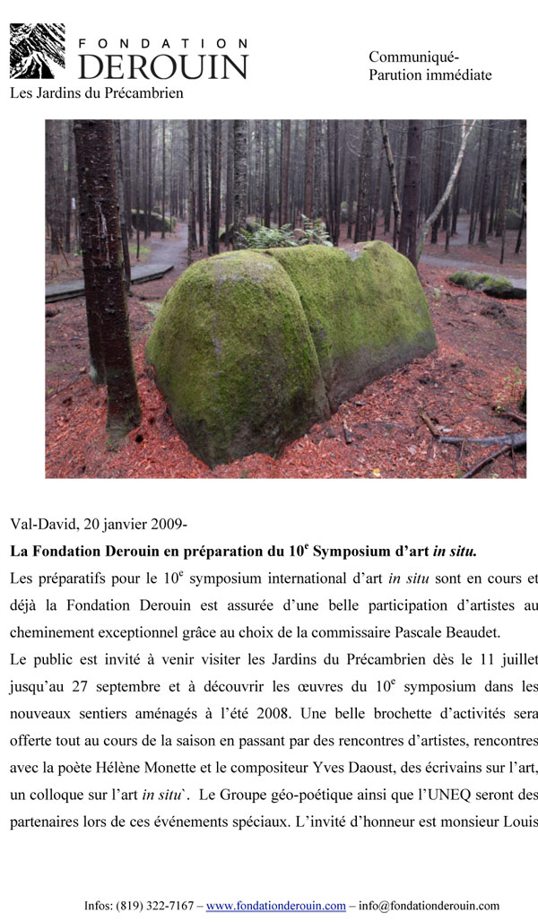 fondation derouin 2009